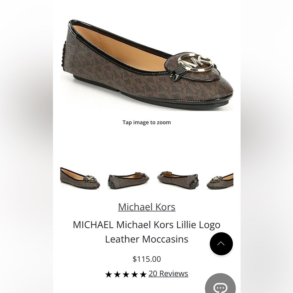Michael Kors brown leather moccasins